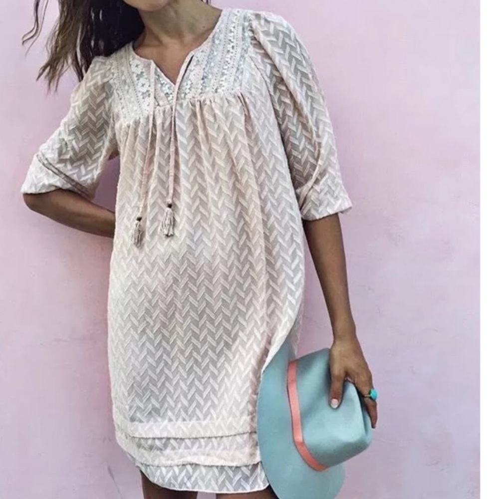 Anthropologie light blue float dress.